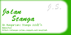 jolan stanga business card